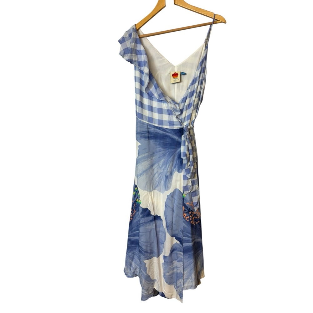 Farm Rio X Anthropologie Seaside Wrap Midi Dress viscose women’s size M - Picture 5 of 11